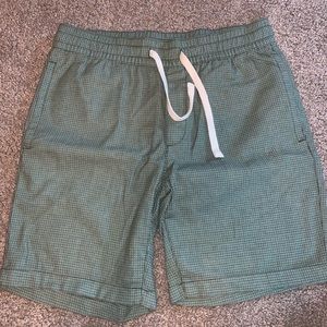 Green and White Crocheted Shorts